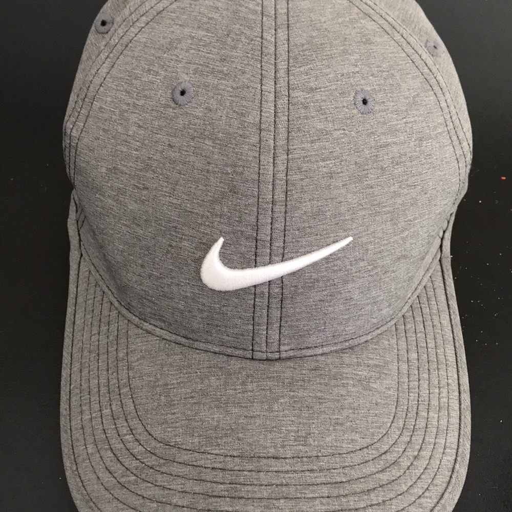 Nike Gray Cap with White Swoosh